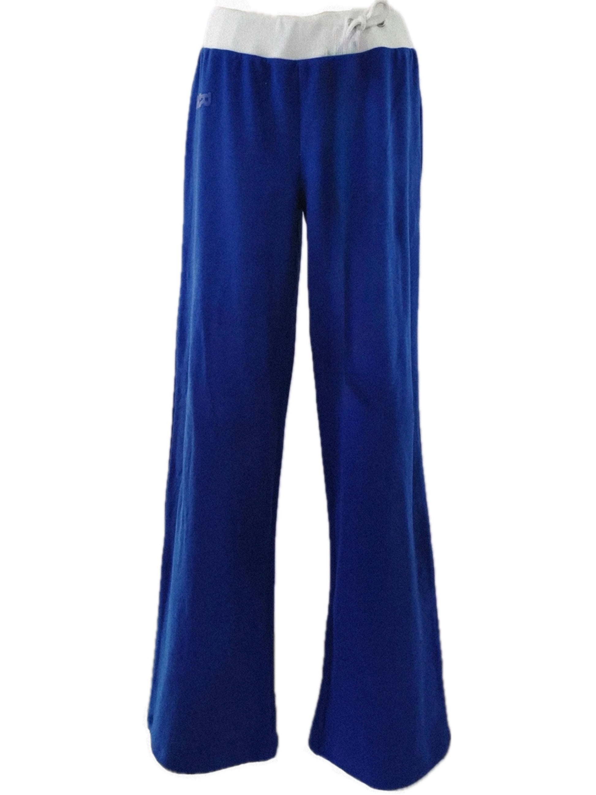 low waist terry stretch lounge pants in Royal blue